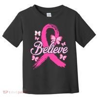 Believe Breast Cancer Awareness Month Breast Cancer Toddler T-Shirt thumb 0