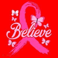 Believe Breast Cancer Awareness Month Breast Cancer Santa Hat thumb 1