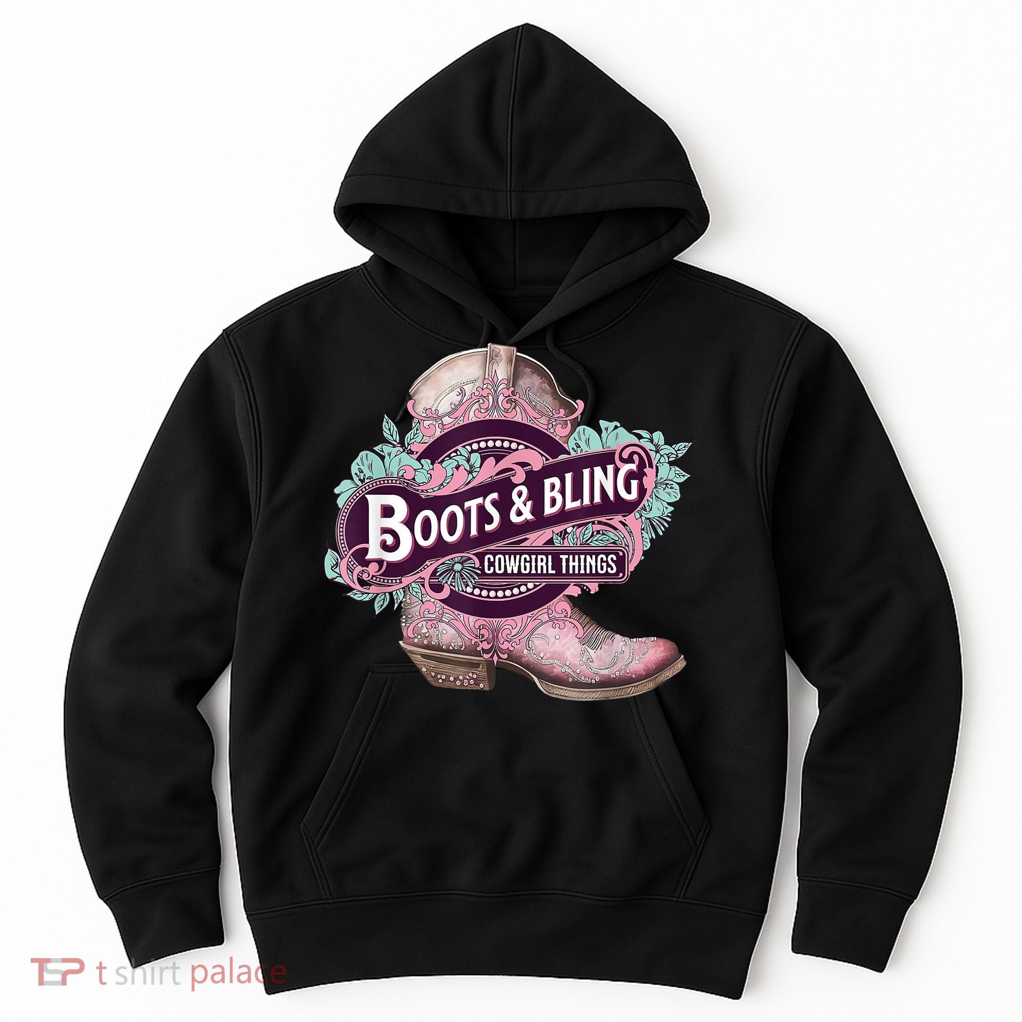Boots & Bling Cowgirl Things Cute Western Country Rodeo Hoodie