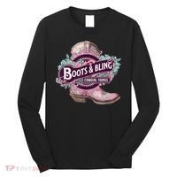 Boots & Bling Cowgirl Things Cute Western Country Rodeo Long Sleeve Shirt thumb 0