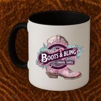 Boots & Bling Cowgirl Things Cute Western Country Rodeo Coffee Mug thumb 2