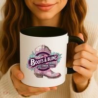 Boots & Bling Cowgirl Things Cute Western Country Rodeo Coffee Mug thumb 3