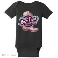 Boots & Bling Cowgirl Things Cute Western Country Rodeo Baby Bodysuit thumb 0