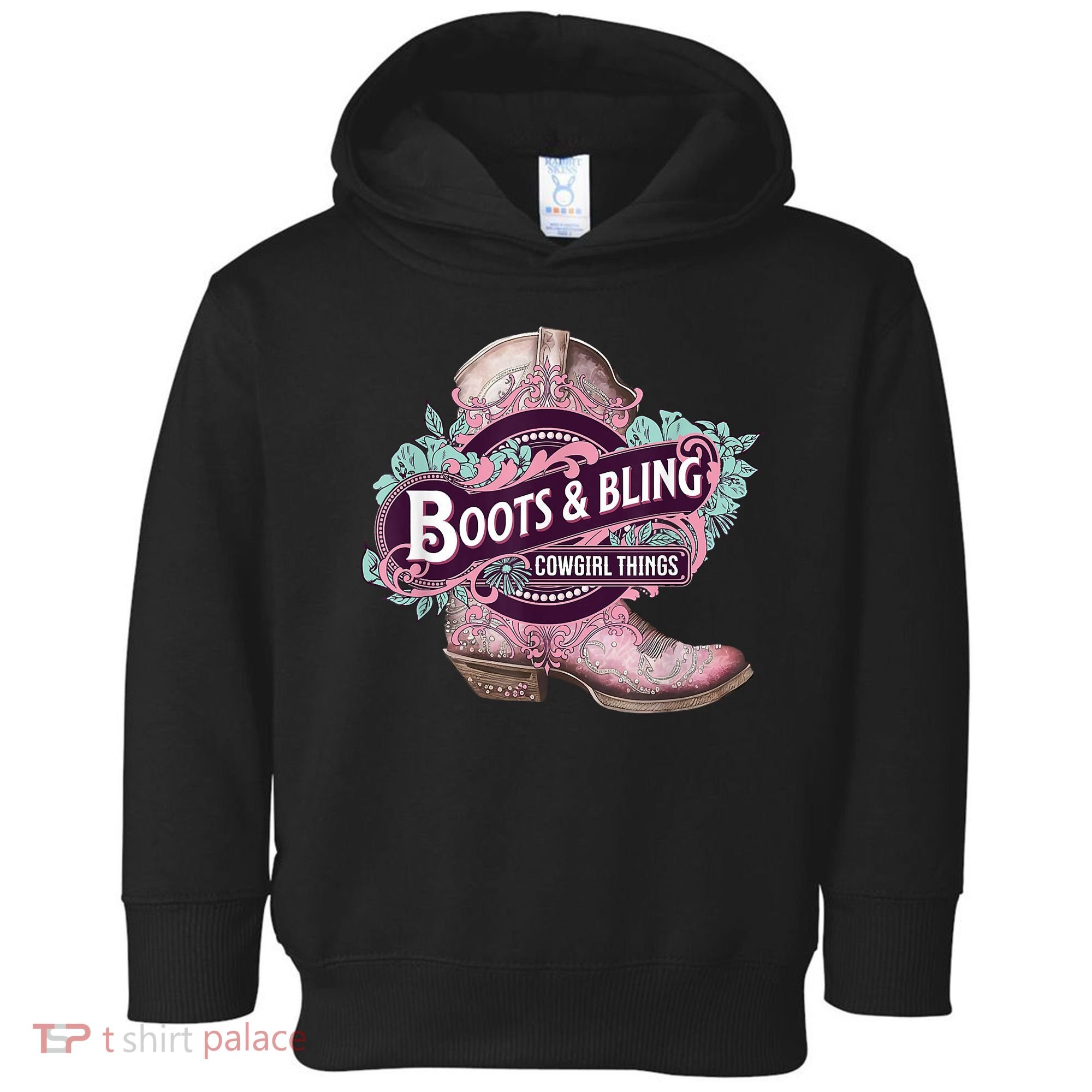 Boots & Bling Cowgirl Things Cute Western Country Rodeo Toddler Hoodie