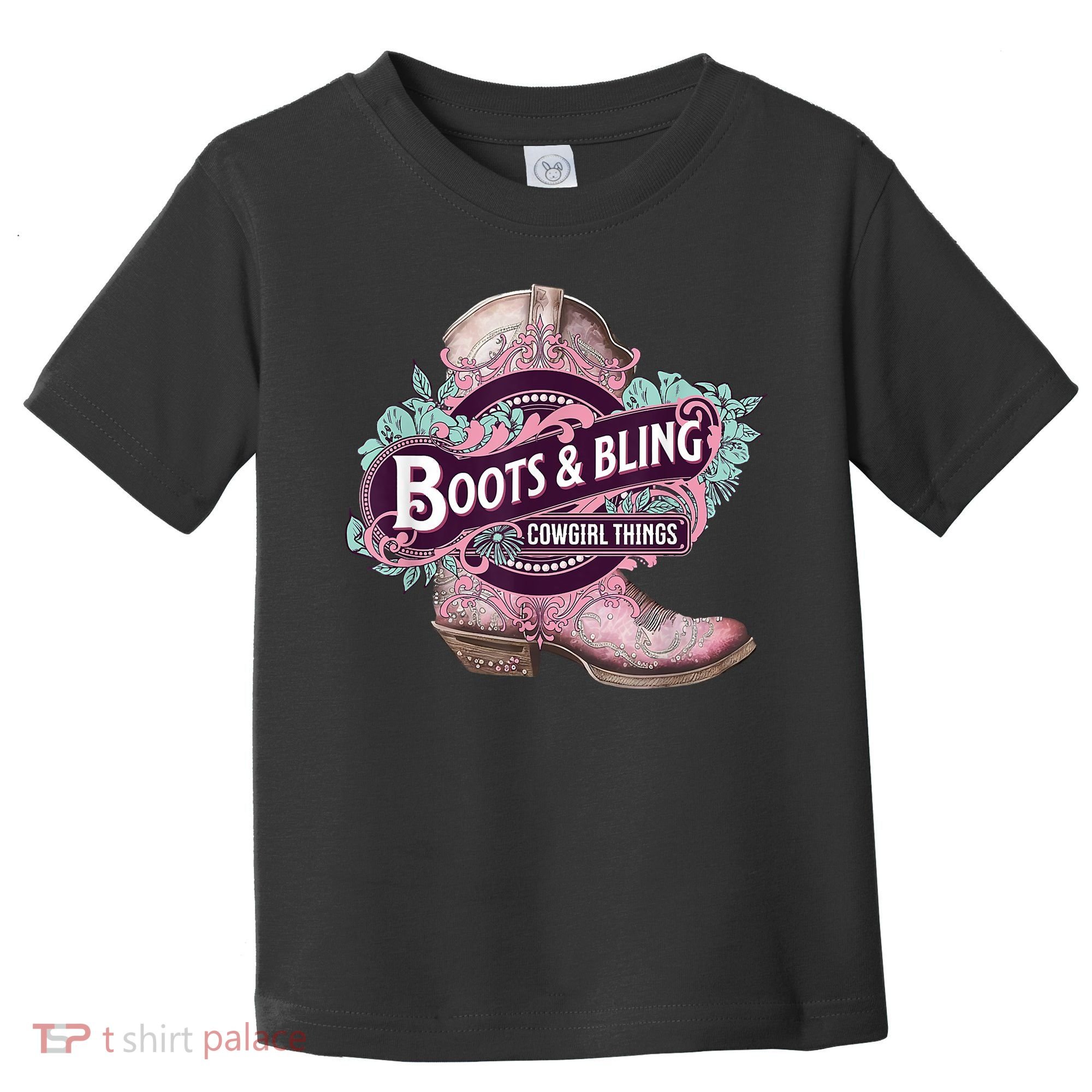 Boots & Bling Cowgirl Things Cute Western Country Rodeo Toddler T-Shirt