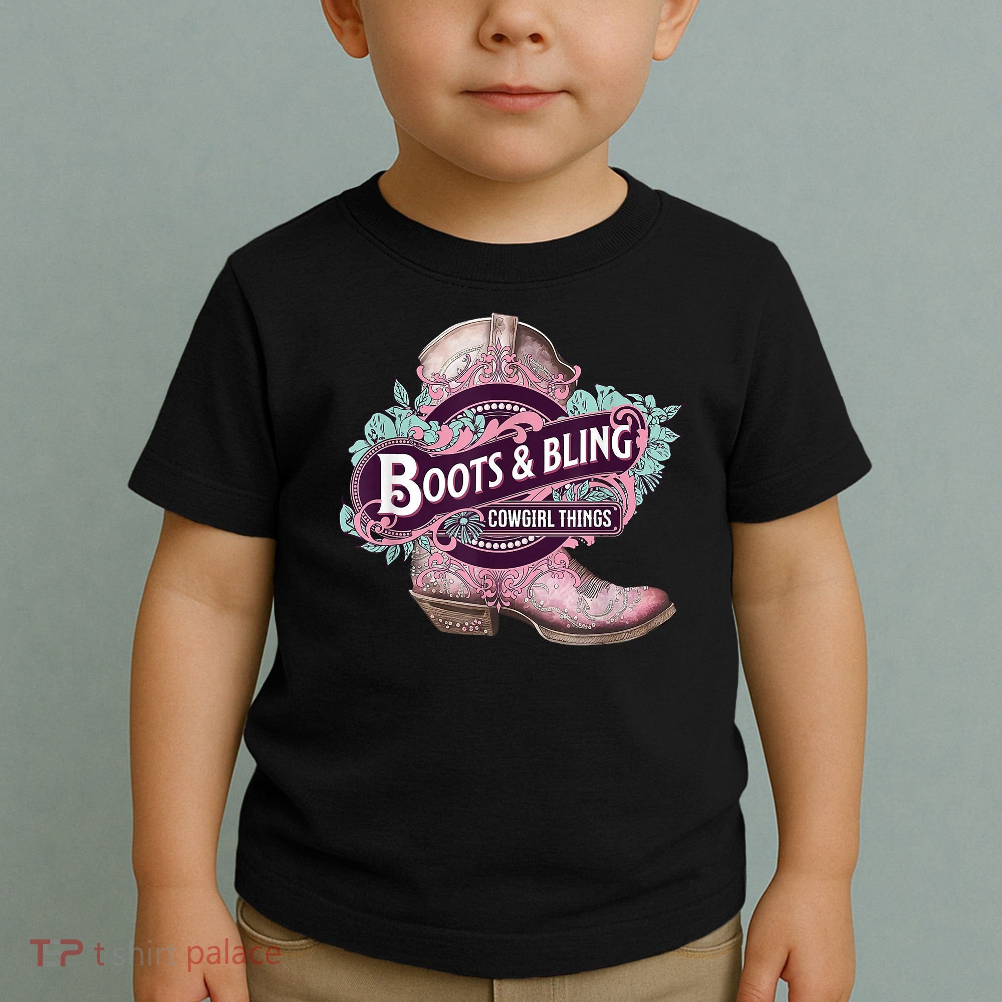 Boots & Bling Cowgirl Things Cute Western Country Rodeo Toddler T-Shirt