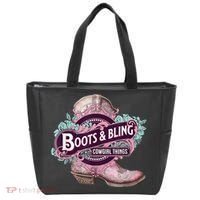 Boots & Bling Cowgirl Things Cute Western Country Rodeo Tote Bag thumb 0