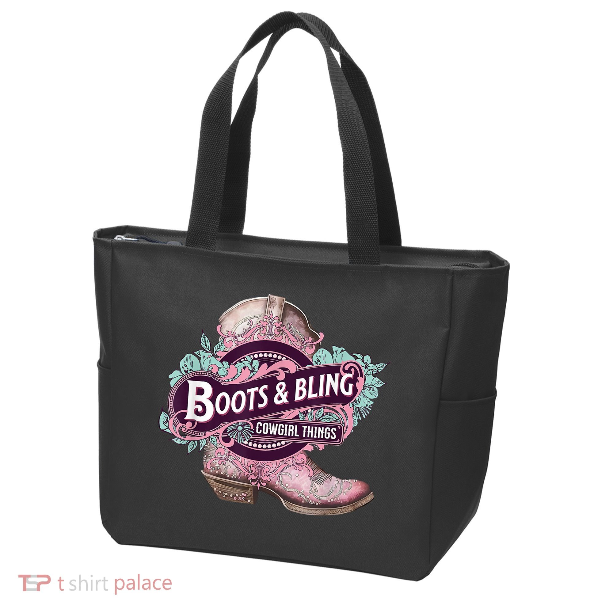 Boots & Bling Cowgirl Things Cute Western Country Rodeo Tote Bag