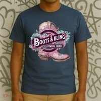 Boots & Bling Cowgirl Things Cute Western Country Rodeo T-Shirt thumb 3