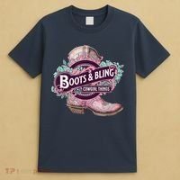 Boots & Bling Cowgirl Things Cute Western Country Rodeo T-Shirt thumb 4