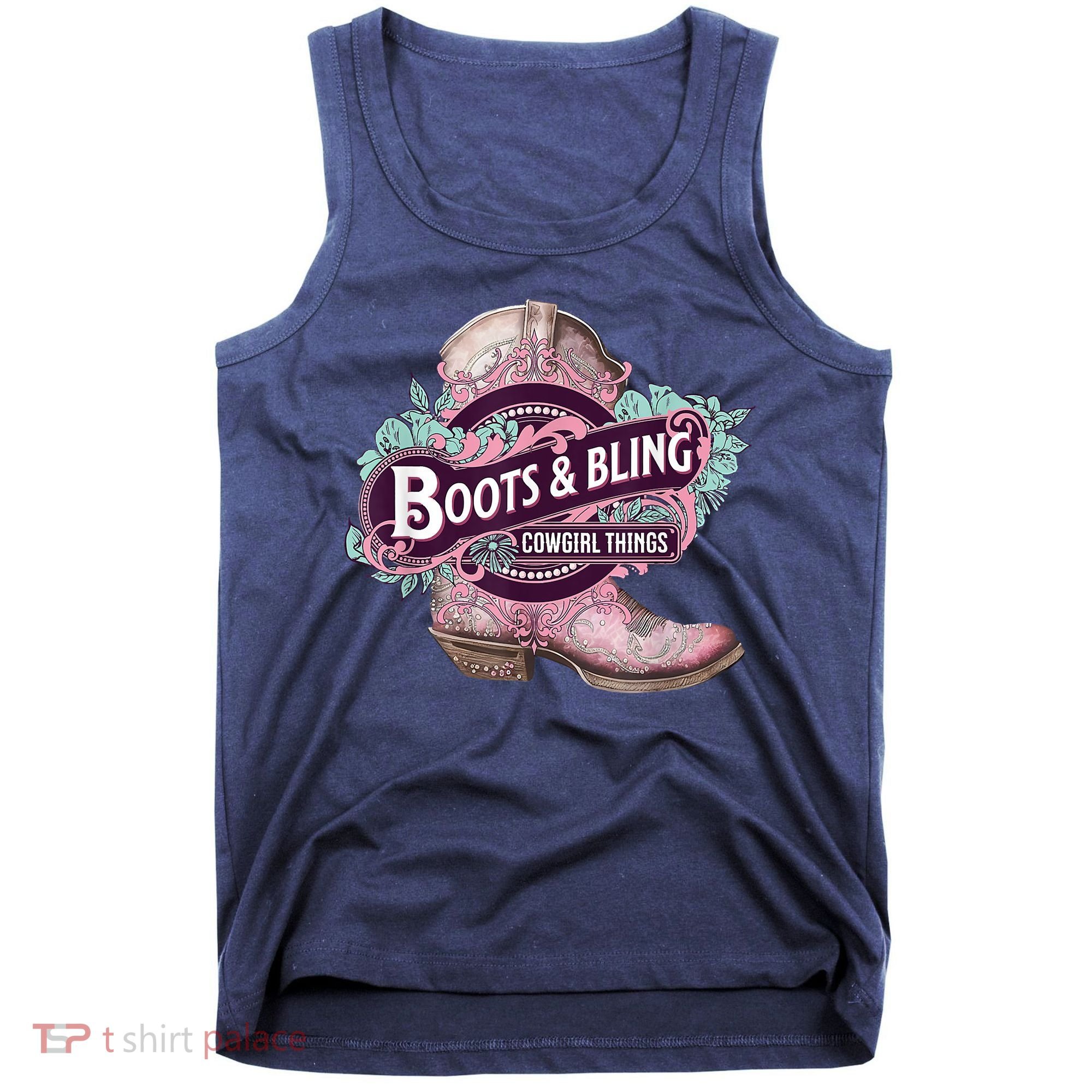 Boots & Bling Cowgirl Things Cute Western Country Rodeo Tank Top