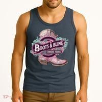 Boots & Bling Cowgirl Things Cute Western Country Rodeo Tank Top thumb 3