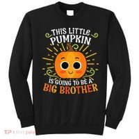 Big Brother Cute Thanksgiving Pumpkin Pregnancy Announcement Sweatshirt thumb 0