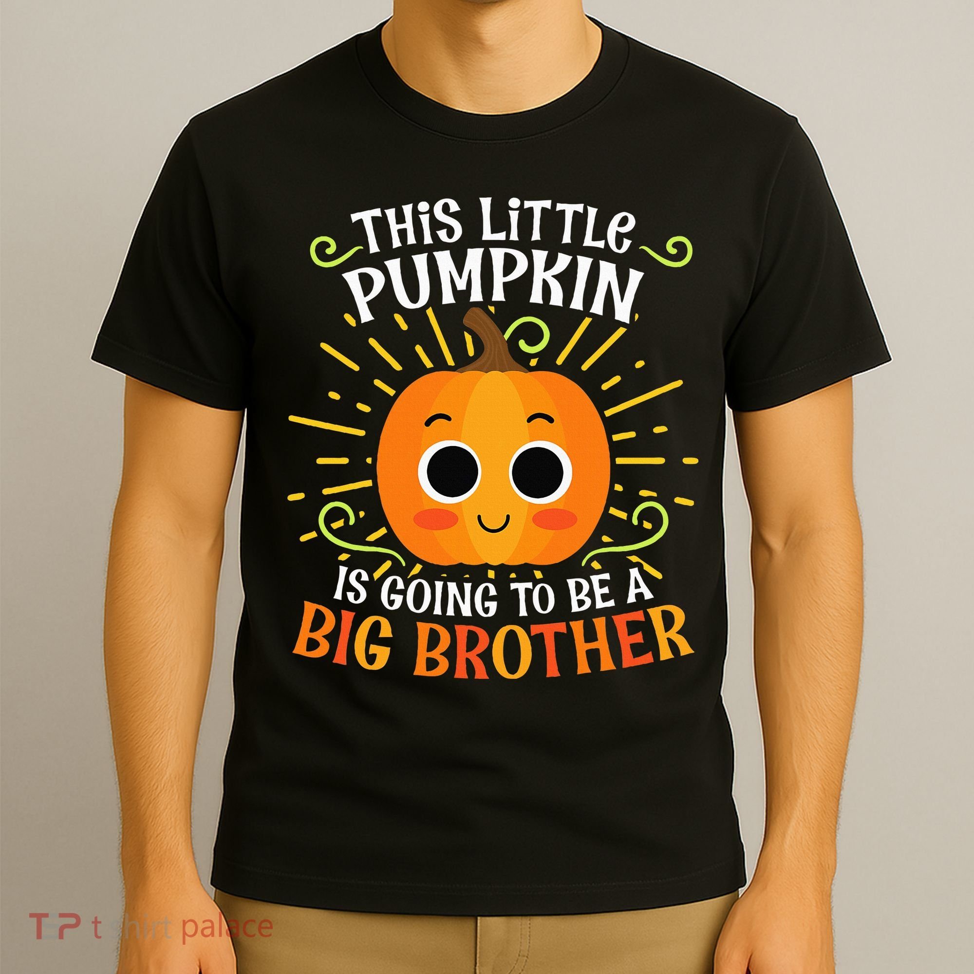 Big Brother Cute Thanksgiving Pumpkin Pregnancy Announcement T-Shirt