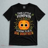 Big Brother Cute Thanksgiving Pumpkin Pregnancy Announcement T-Shirt thumb 5