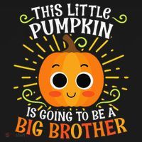 Big Brother Cute Thanksgiving Pumpkin Pregnancy Announcement T-Shirt thumb 7