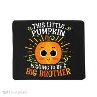Big Brother Cute Thanksgiving Pumpkin Pregnancy Announcement Mousepad thumb 0
