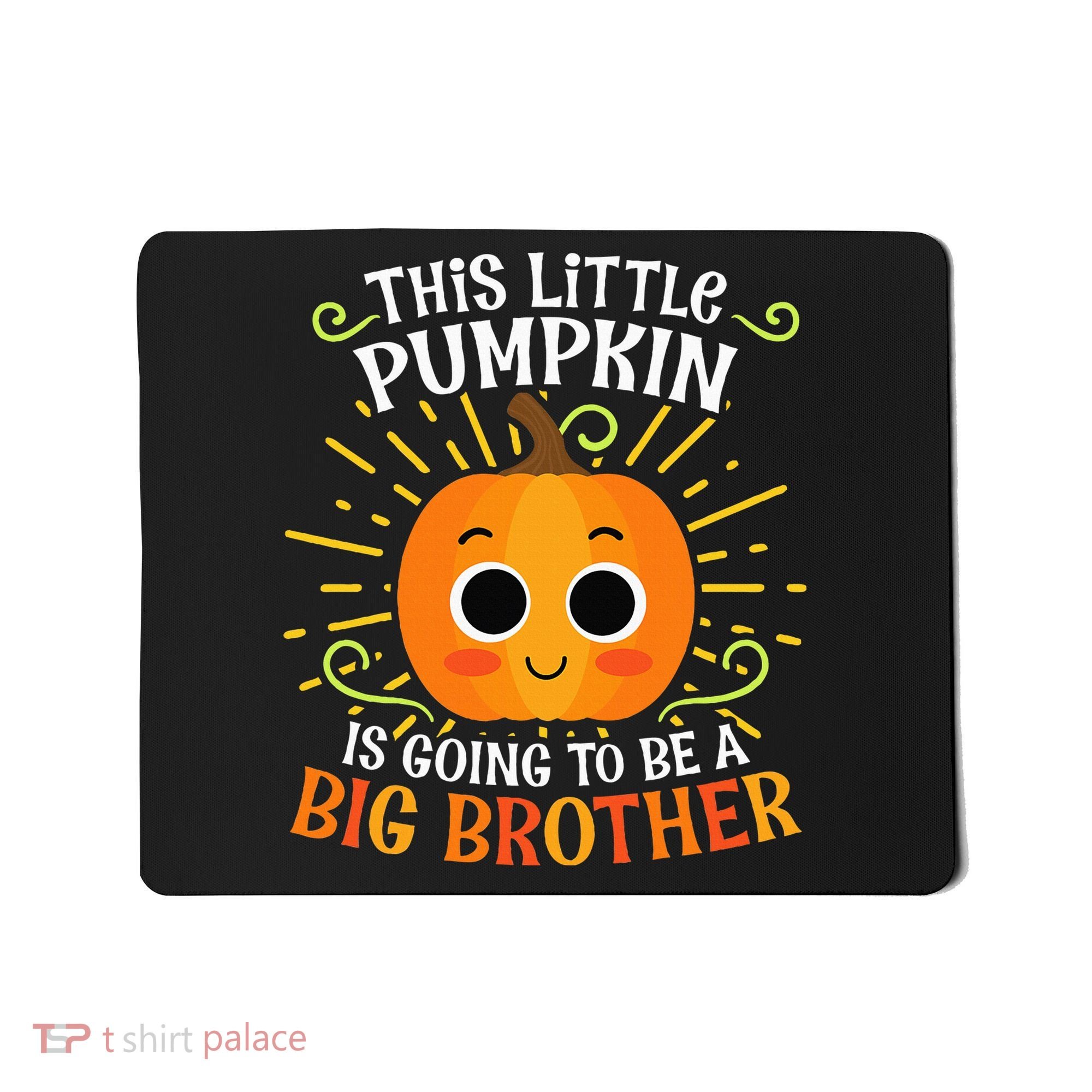 Big Brother Cute Thanksgiving Pumpkin Pregnancy Announcement Mousepad