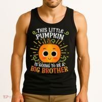 Big Brother Cute Thanksgiving Pumpkin Pregnancy Announcement Tank Top thumb 3