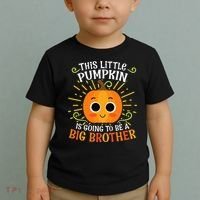 Big Brother Cute Thanksgiving Pumpkin Pregnancy Announcement Toddler T-Shirt thumb 2