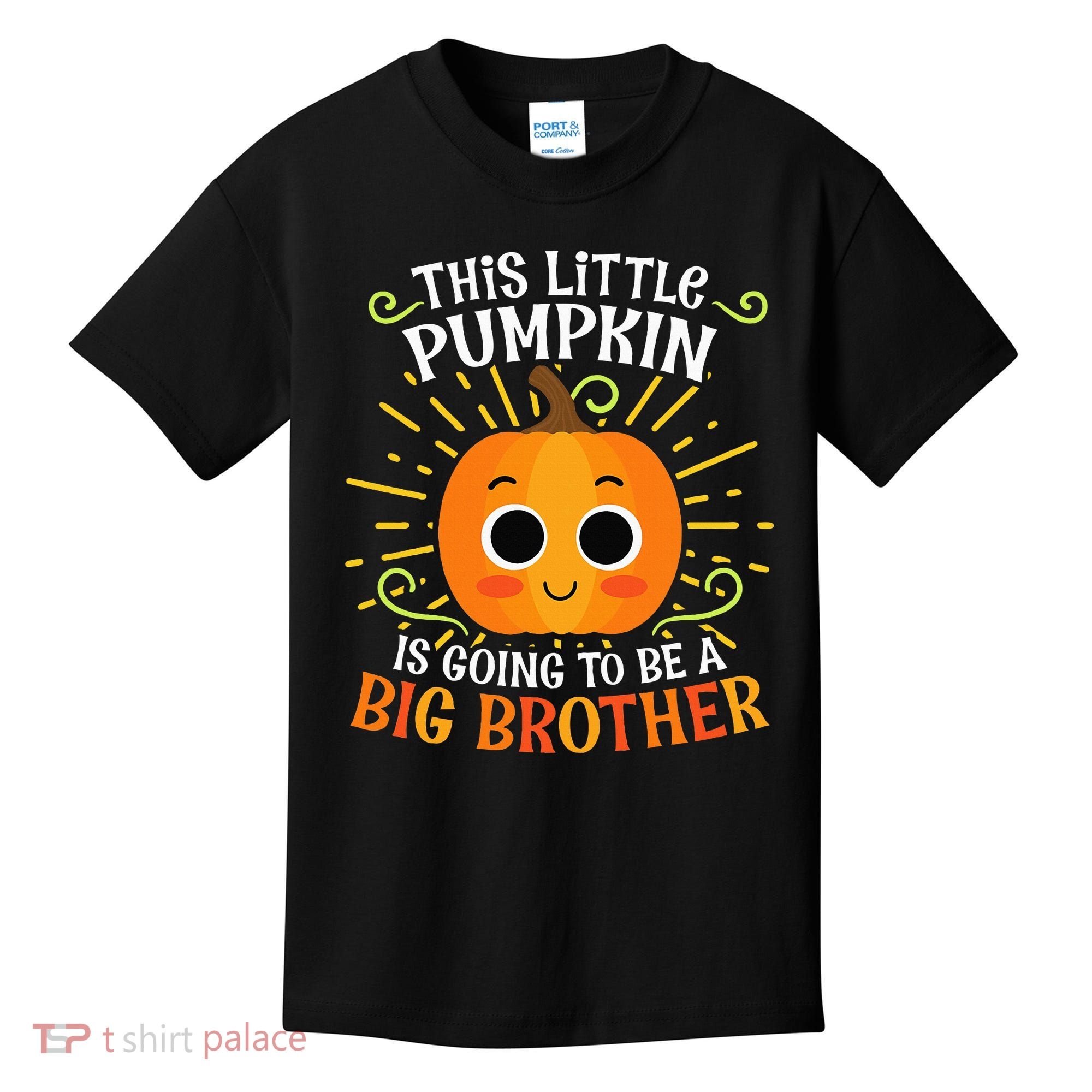 Big Brother Cute Thanksgiving Pumpkin Pregnancy Announcement Kids T-Shirt