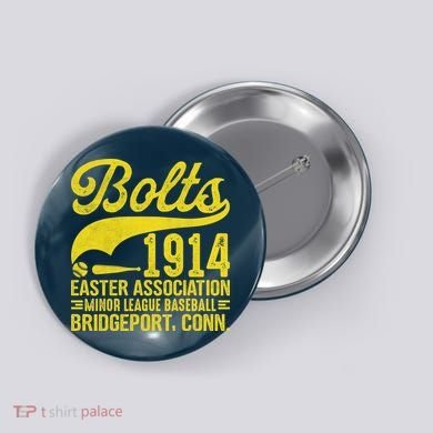 Bridgeport Bolts Connecticut Vintage Baseball Team Button