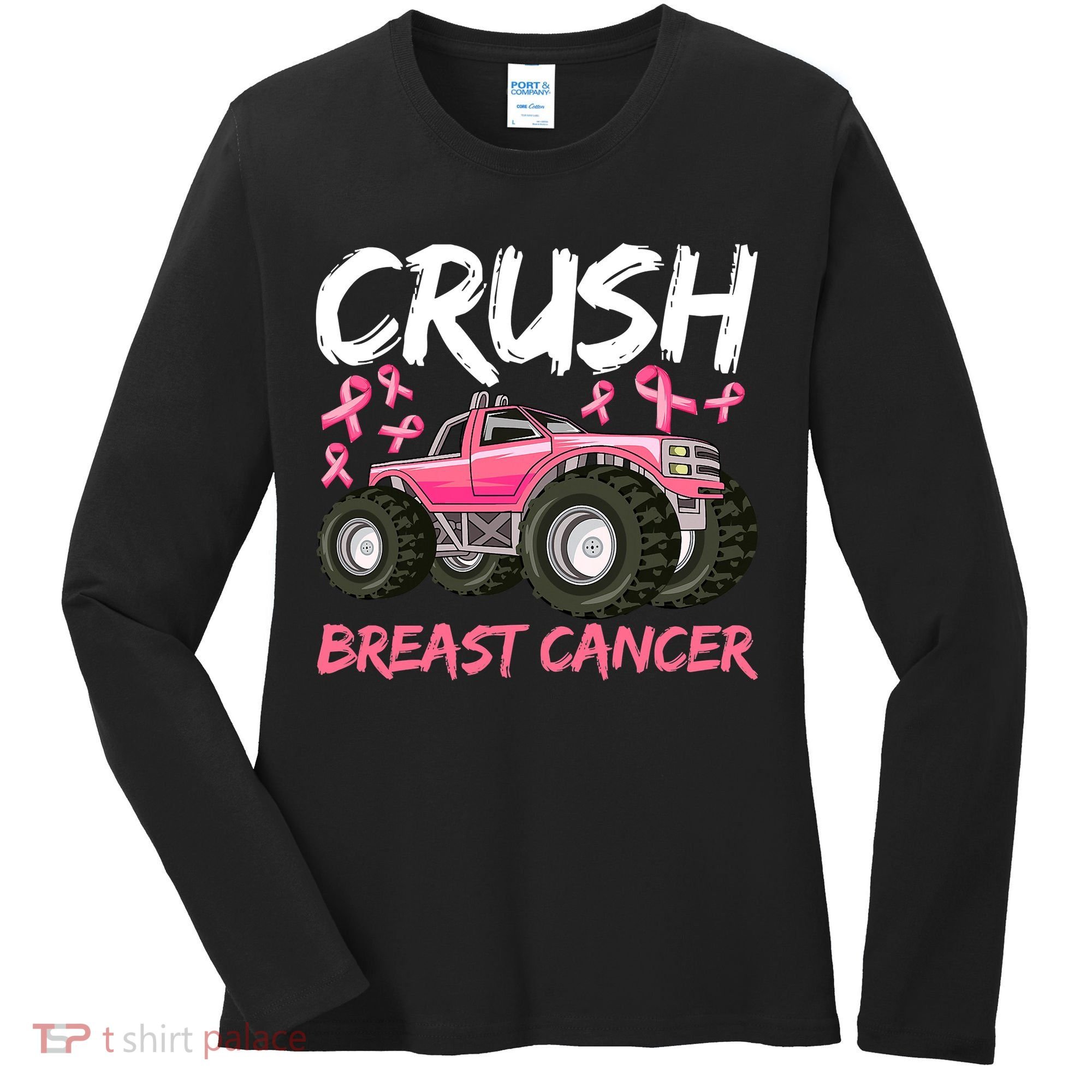 Boys Breast Cancer Awareness For Boys Toddlers Women's Long Sleeve Shirt