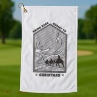 Bring Back Christ To Christmas Golf Towel thumb 1