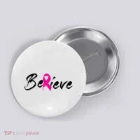 Believe Breast Cancer Awareness Month Button thumb 0