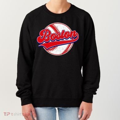 Boston Baseball Cityscape Distressed Women Women's Sweatshirt