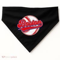 Boston Baseball Cityscape Distressed Women USA-Made Doggie Bandana thumb 0