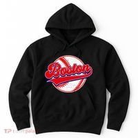Boston Baseball Cityscape Distressed Women Hoodie thumb 0