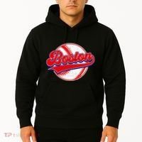 Boston Baseball Cityscape Distressed Women Hoodie thumb 2