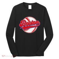 Boston Baseball Cityscape Distressed Women Long Sleeve Shirt thumb 0