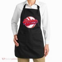 Boston Baseball Cityscape Distressed Women Apron thumb 2