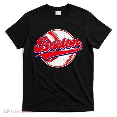 Boston Baseball Cityscape Distressed Women T-Shirt
