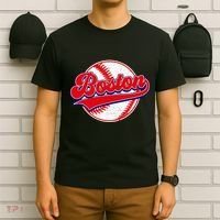 Boston Baseball Cityscape Distressed Women T-Shirt thumb 6