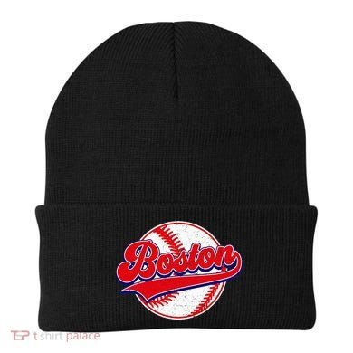Boston Baseball Cityscape Distressed Women Beanie