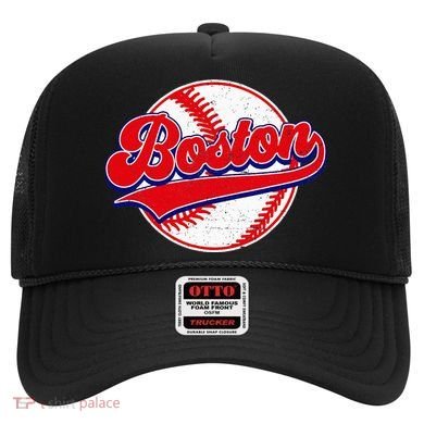 Boston Baseball Cityscape Distressed Women Hat