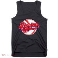 Boston Baseball Cityscape Distressed Women Tank Top thumb 0
