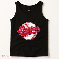 Boston Baseball Cityscape Distressed Women Tank Top thumb 2