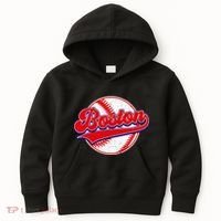 Boston Baseball Cityscape Distressed Women Kids Hoodie thumb 0