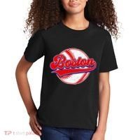 Boston Baseball Cityscape Distressed Women Kids T-Shirt thumb 2