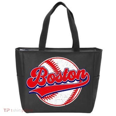 Boston Baseball Cityscape Distressed Women Tote Bag