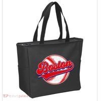 Boston Baseball Cityscape Distressed Women Tote Bag thumb 2