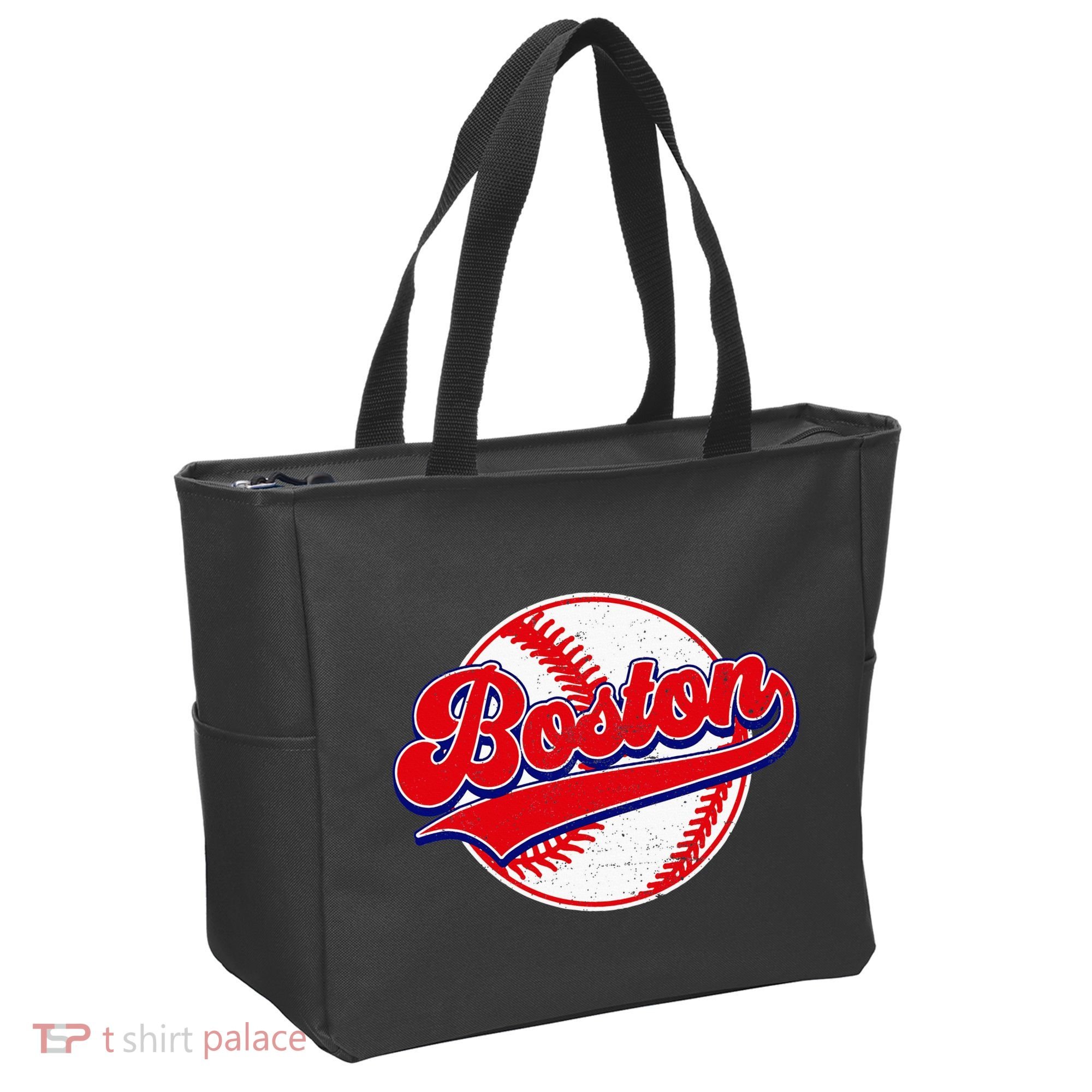 Boston Baseball Cityscape Distressed Women Tote Bag