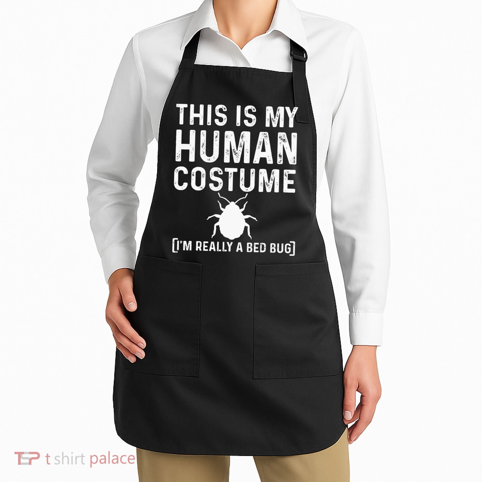 Bed Bug Costume Parasite Hunter Funny Apron