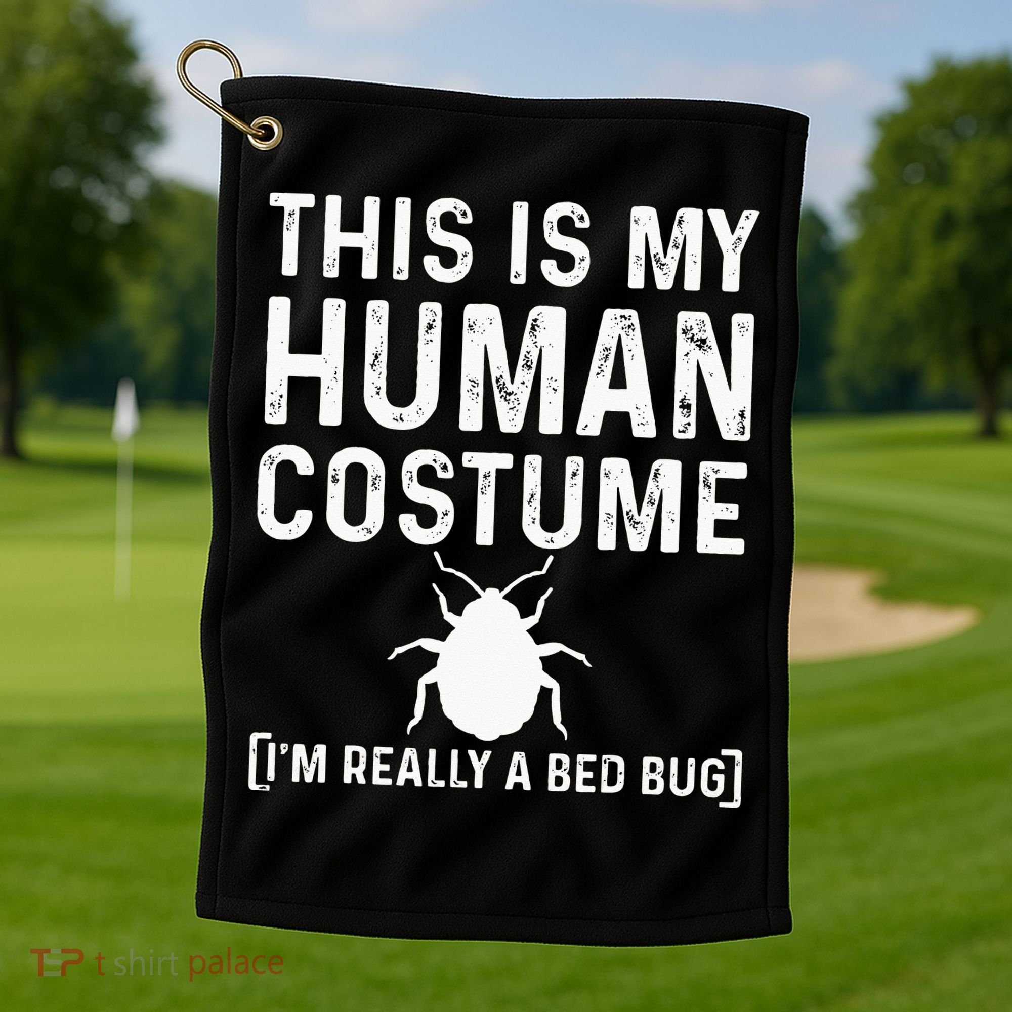 Bed Bug Costume Parasite Hunter Funny Golf Towel