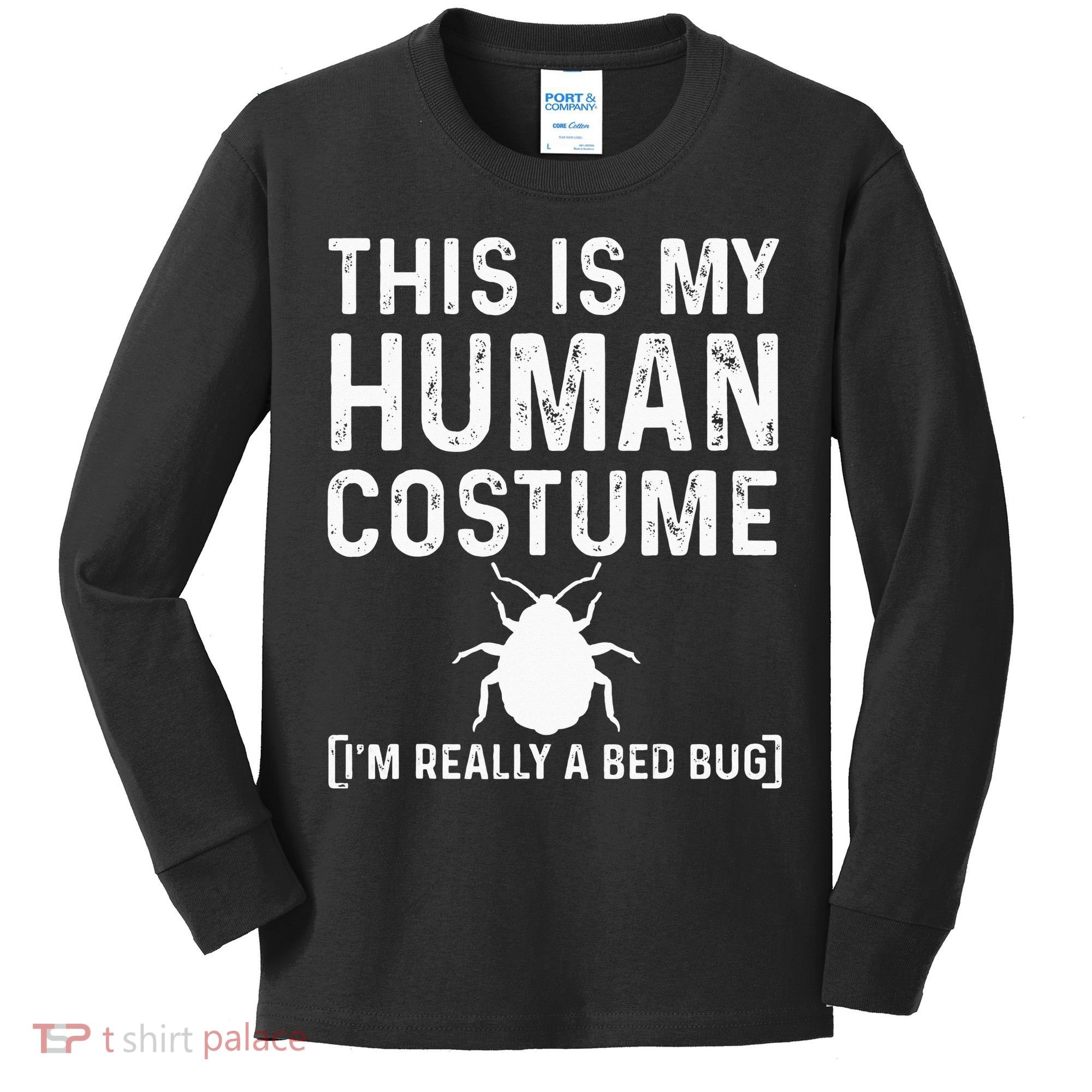 Bed Bug Costume Parasite Hunter Funny Kids Long Sleeve Shirt