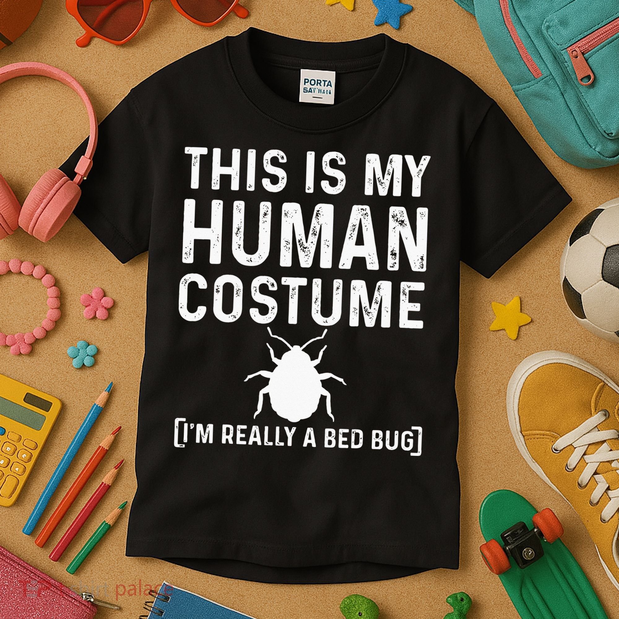 Bed Bug Costume Parasite Hunter Funny Kids T-Shirt